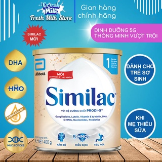 Sữa similac 1 400g, similac newborn hương vani dinh dưỡng 5g fresh milk store