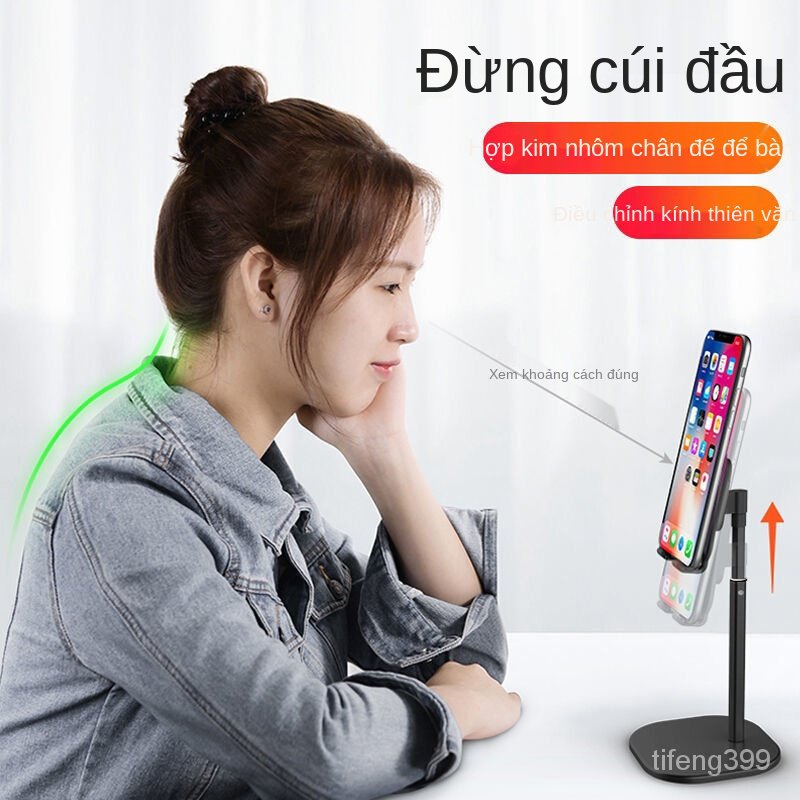 Màu Đỏ Giá Đỡ Điện Thoại Máy Tính Để Bàn Live Stream Giá Đỡ Điện Thoại Đa Năng Xoay Sinh Viên Kích Sóng WIFI Xem Tivi Má