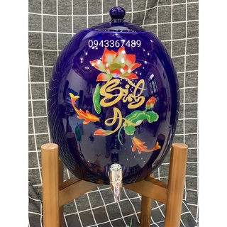 Bình nước sứ Bát Tràng 8 lít, 10 lít
