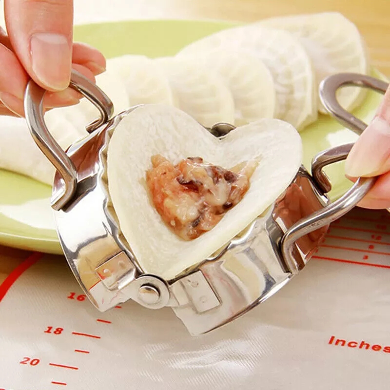 Khuôn làm há cảo dạng nhấn bằng thép không gỉ tiện lợi dành cho nhà bếp