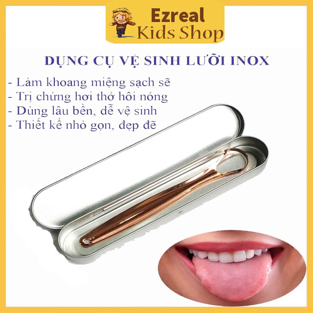 Dụng Cụ Nạo Lưỡi, Cạo Lưỡi, Vệ Sinh Lưỡi Người Lớn Bằng Inox