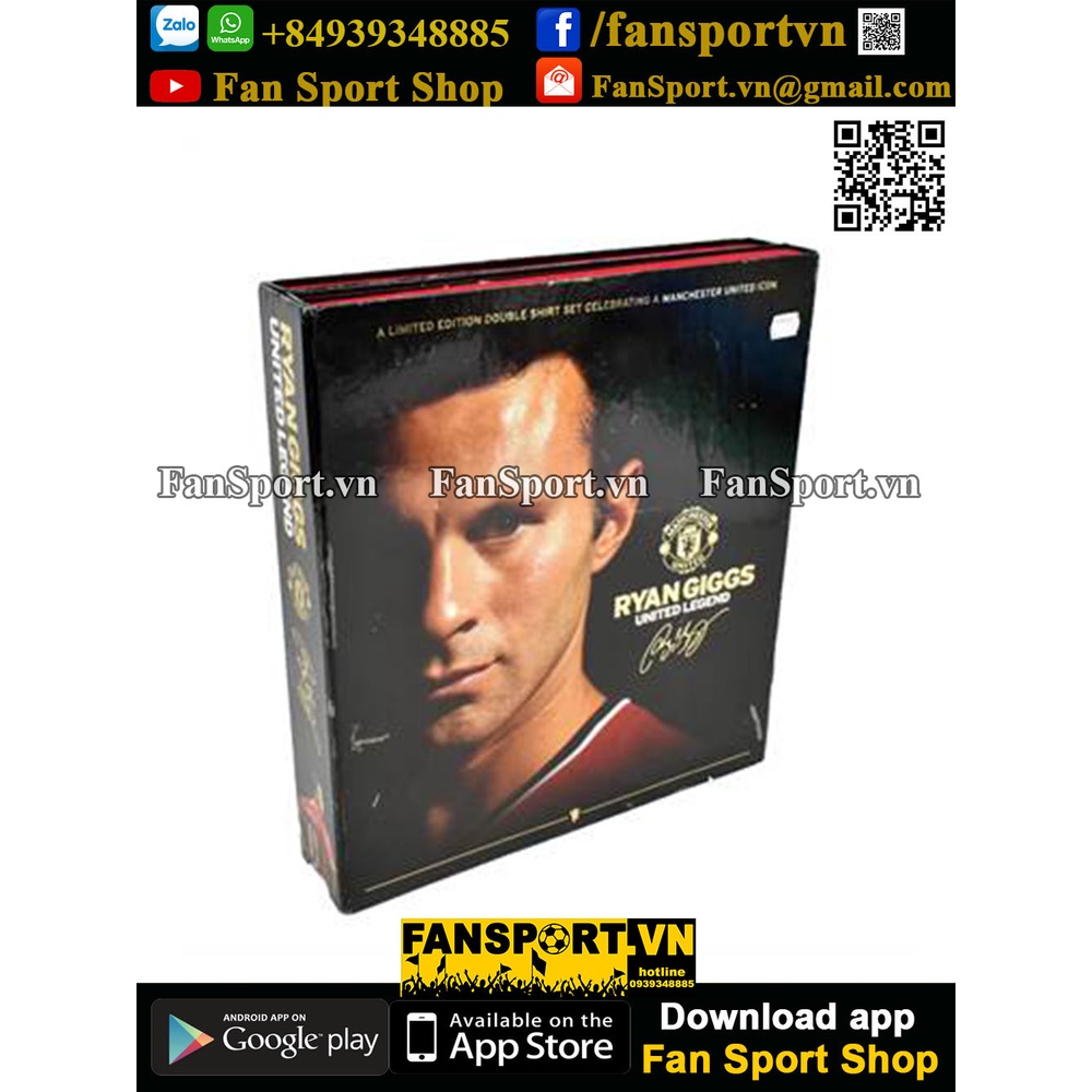 Hộp áo đấu chữ ký Giggs Manchester United 1991-2011 20th shirt jersey limited