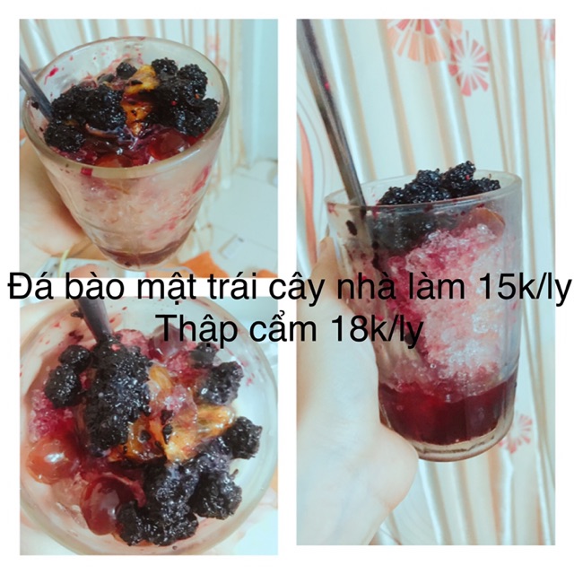(Cho địa chỉ số đt để order) Đá bào mật trái cây nhà làm
