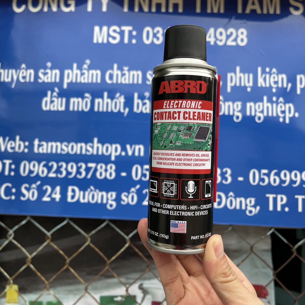 Vệ sinh mạch điện Abro Electronic Contact Cleaner 163g