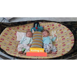 HÀ NỘI !NÔI TRE ĐẶT NẰM VÕNG SIZE TO, SIZE  ĐẠI 110CM CHO BÉ SINH ĐÔI HOẶC BÉ LỚN.
