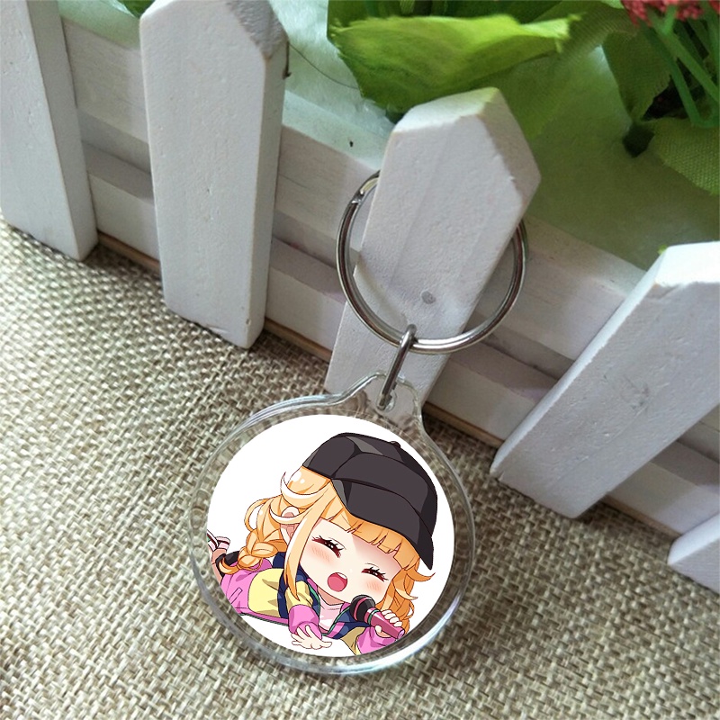 ( Tròn ) Móc treo chìa khóa mica KHỔNG MINH THÍCH ĐI QUẨY anime chibi manhua xinh xắn