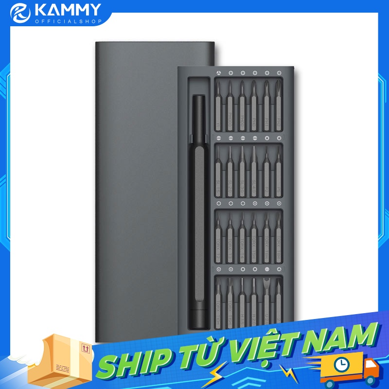 Bộ tuốc nơ vít 24 trong 1 Hộp bit từ tính chính xác tự làm