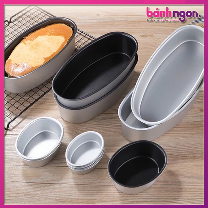 Khuôn Oval Bầu Dục Chống Dính Chảo Thép Carbon Khuôn Bánh Ổ Bánh Mì Phô Mai Chảo Nướng Bánh
