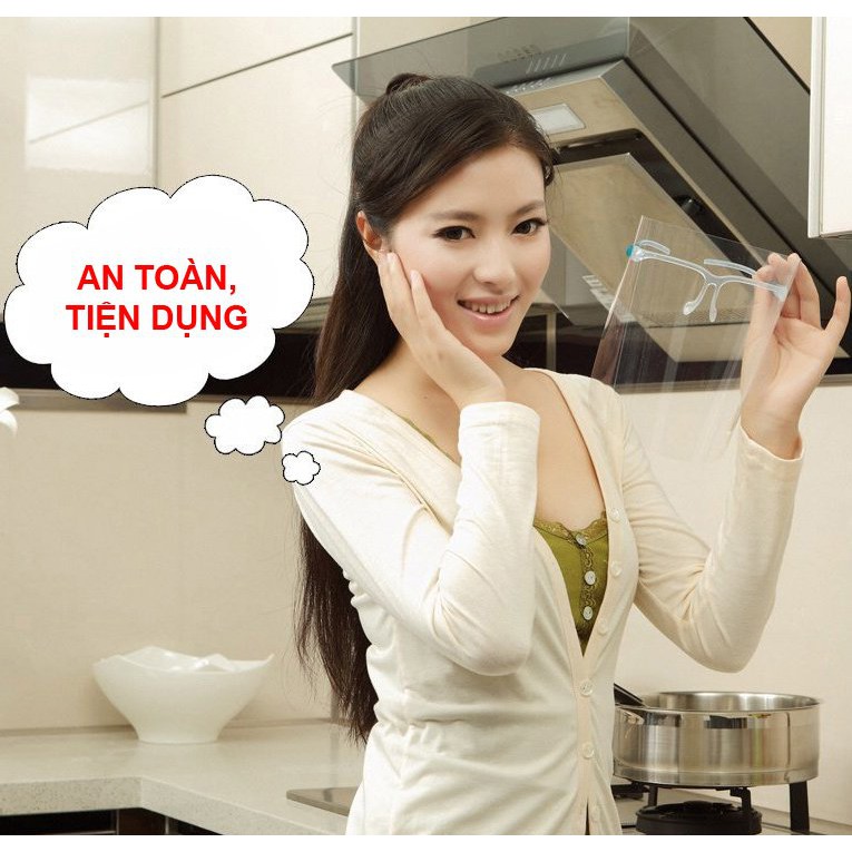 Kính chắn giọt bắn an toàn,  mặt nạ chắn giọt bắn phòng dịch, mặt nạ bảo hộ chống văng dầu tiện dụng ROSE196 (D18)