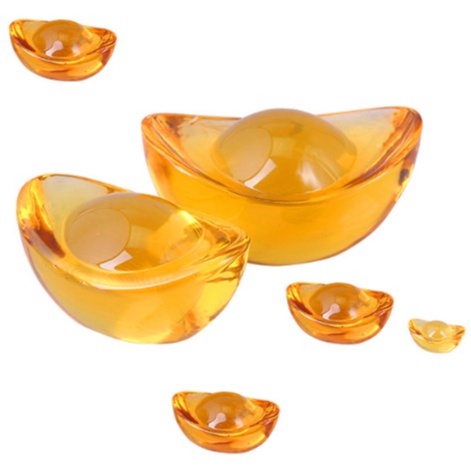 Thỏi vàng PHA LÊ Kim Nguyên Bảo chiêu Tài Lộc Thỏi Lớn