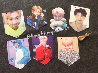 Set cờ treo trang trí các thành viên BTS