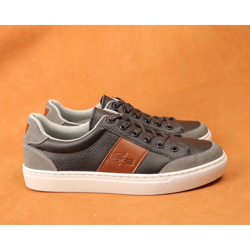 Giầy nam da màu đen kiểu dáng Sneaker năng động, thể thao