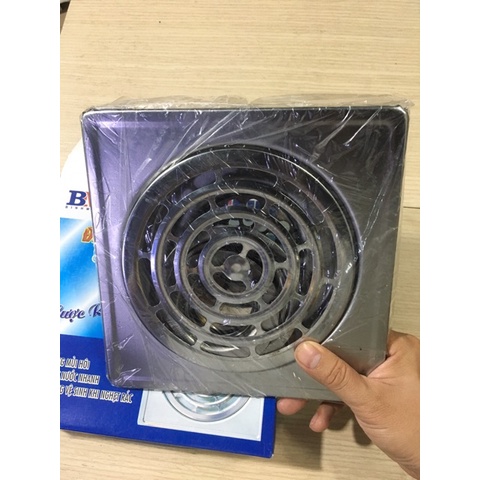 [ GIÁ RẺ ] Phễu thu sàn chống hôi Bình Minh, phễu thoát nước inox 150x150mm, 200x200mm, lỗ thoát Ø60, Ø90