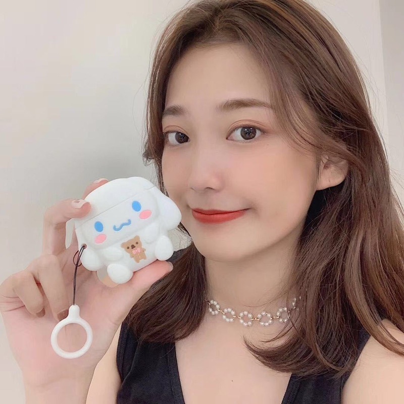 Vỏ bảo vệ hộp sạc tai nghe bluetooth hoạt hình xinh xắn thích hợp cho Airpods 1 / 2