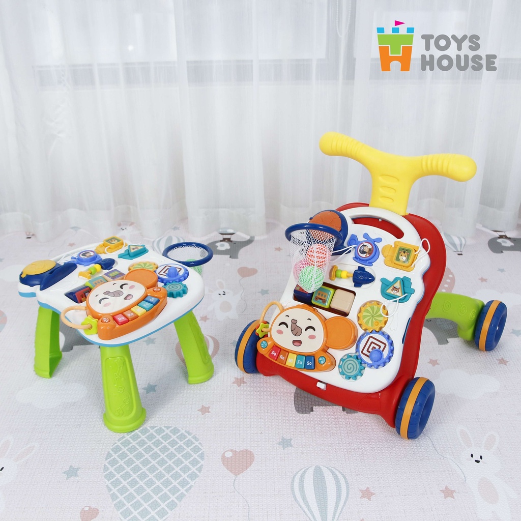 Xe tập đi đa năng kiêm bàn nhạc 2 trong 1 Toyshouse N6038 - người bạn đồng hành thân thiết của bé