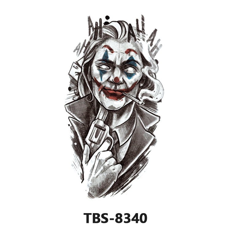 Hình xăm tạm thời joker hình xăm hình xăm của người đàn ông và phụ nữ màu đen