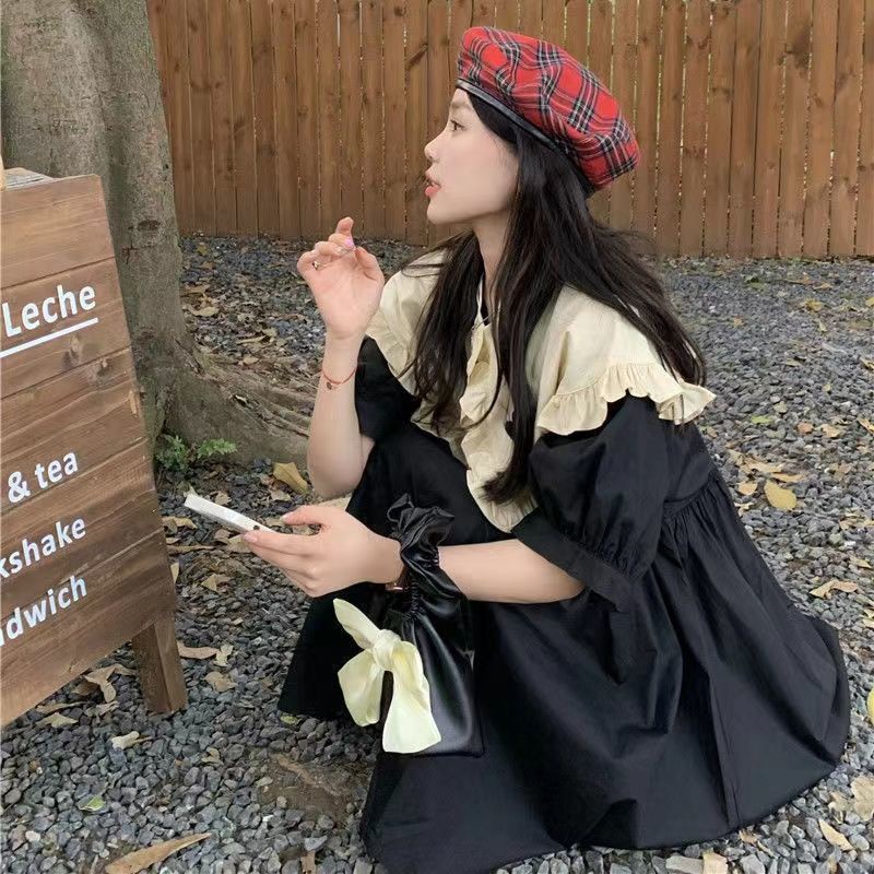 Đầm Cổ Búp Bê Form Rộng Phong Cách Nhật Bản Cho Nữ Sinh