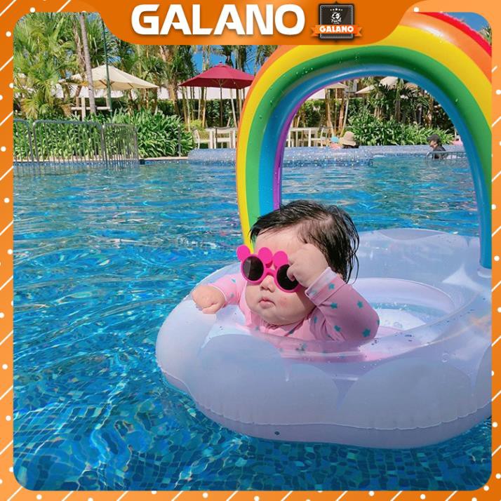 Phao Bơi Cho Bé GALANO Phao Bơi Trẻ Em Xỏ Chân Chống Lật An Toàn Bơi Lội Hình Cầu Vồng Cực Yêu SS-001262