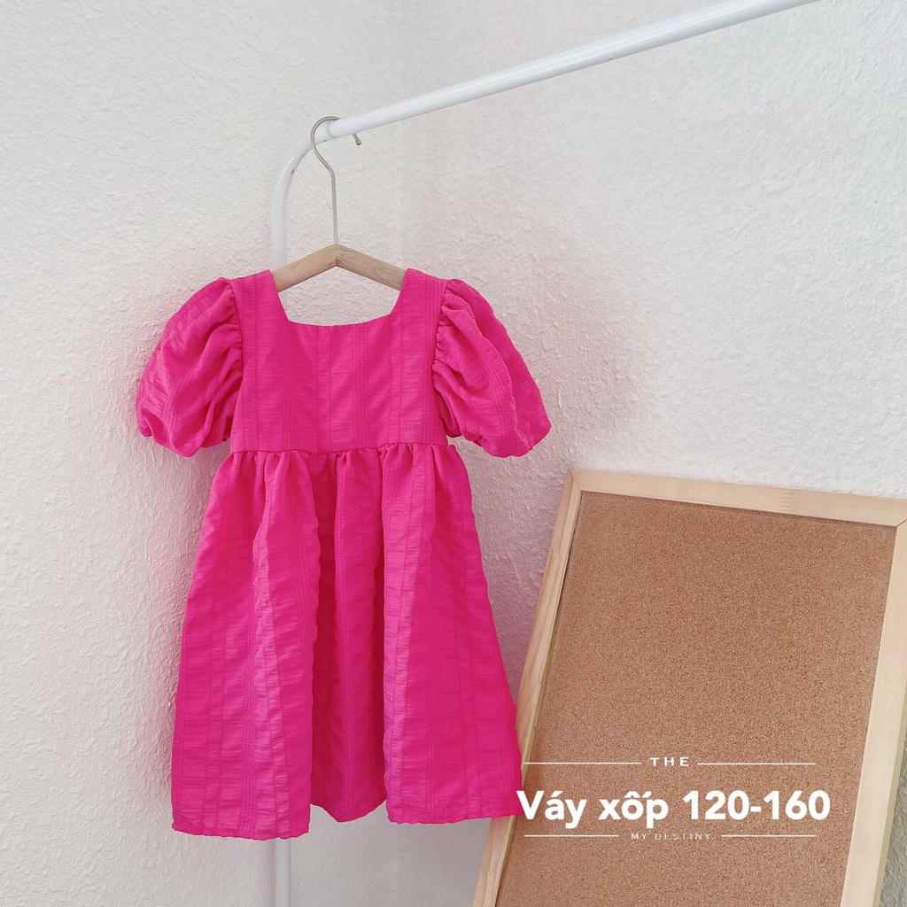 Váy nhún xốp cộc tay size đại cho bé