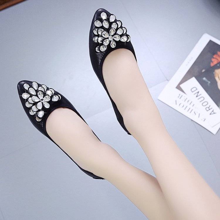 Giày Búp Bê Mũi Tròn Đế Mềm Size Lớn Dành Cho Phụ Nữ Mang Thai