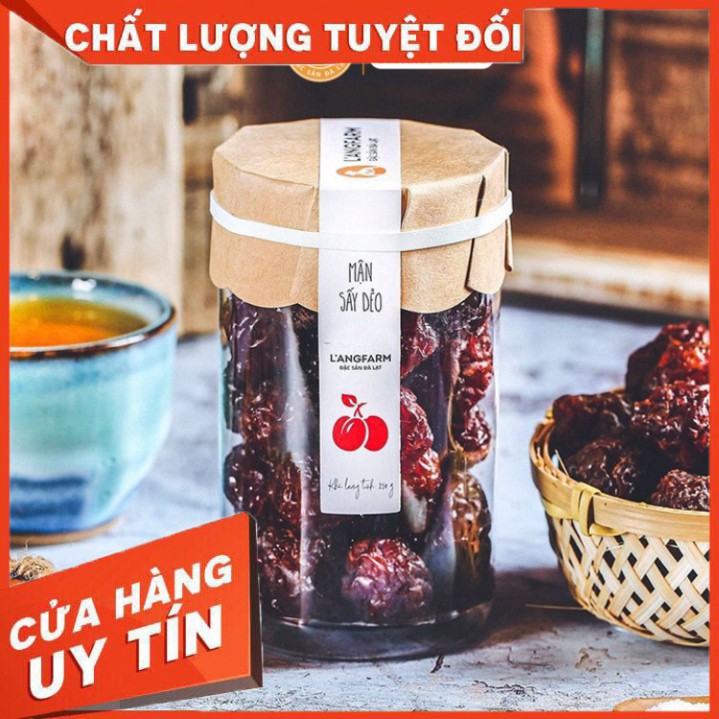 LANGFARM | Mận sấy dẻo hũ 250g thích hợp tiêu dùng hoặc làm quà tặng, An toàn vệ sinh từ trái cây tươi ngon.