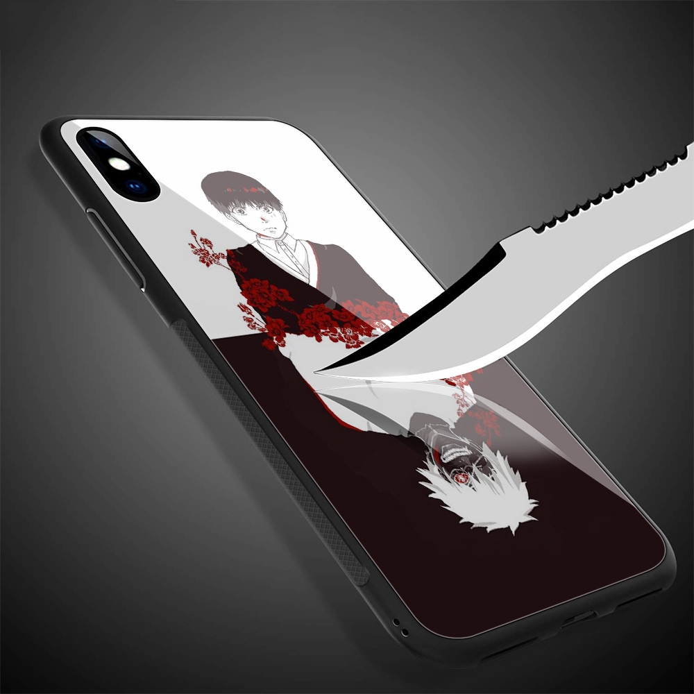 122S Tokyo Ghoul iPhone 11 Pro XS Max XR X 8 7 6 6S Plus TPU Tempered Glass Case