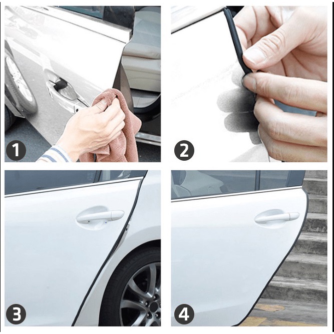 Ron Viền Bảo Vệ Cánh Cửa Xe Hơi Nẹp U Gioăng Oto Ôtô Chống Va Đập Ồn Cách Âm Đàn Hồi Lõi Thép Cao Su Zaba