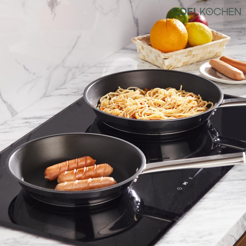 [Chính hãng Edelkochen] Chảo Kitchinox 3 đáy size 24cm - 28cm (cán inox) - Thiết kế sang trọng - Bảo hành 2 năm