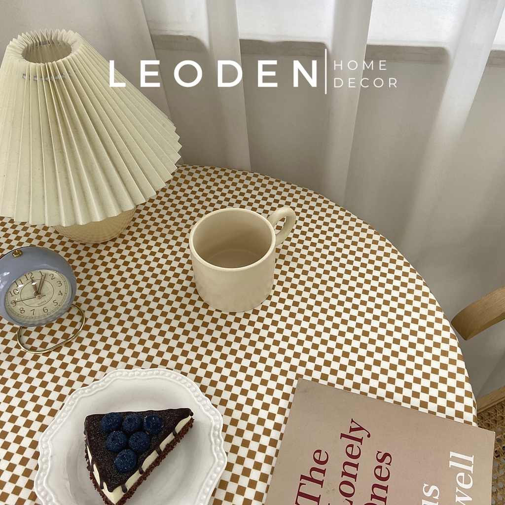 Khăn trải bàn vải phi nhung mịn caro nhỏ đủ màu phong cách Hàn Quốc trang trí bàn học, thảm picnic vải caro decor đẹp