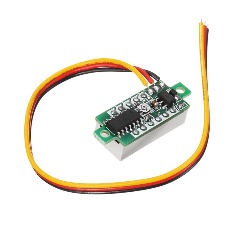 Digital Battery Voltage Checker Voltmeter DC 0-100V 3 Cables with Protection 