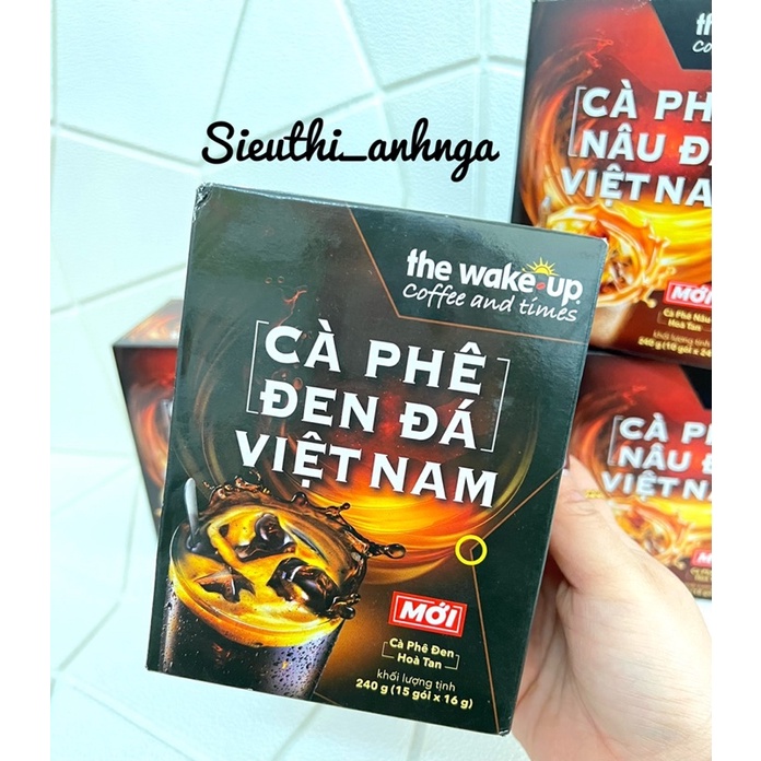 CÀ PHÊ ĐEN ĐÁ,NÂU ĐÁ Wake Up HỘP 240G