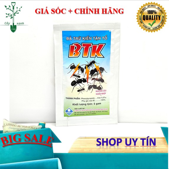 Bả trừ kiến tận tổ BTK - Key: Hạt Giống, Đất sạch, Phân Bón, Hữu Cơ, Xơ Dừa