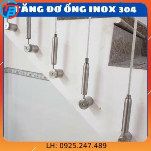 Bộ giữ cáp đầu trên tăng đơ ống cầu thang inox 304 phi 4,5,6,8,10 ly - vật tư Vina