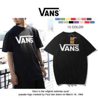 VANS S-3XL Men's Fashion Print Cartoon T-Shirt Loose Soft Stretch Tops Student Tees
