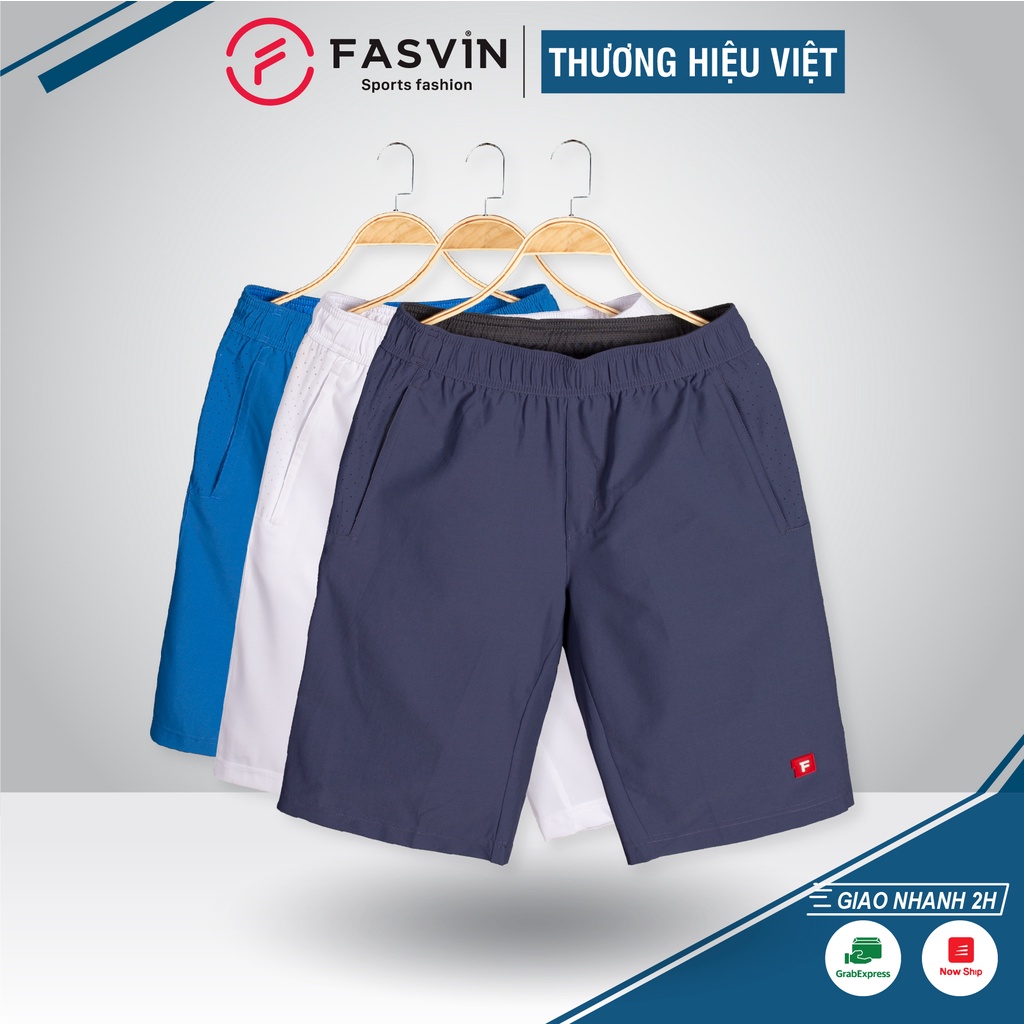 Quần lửng nam Fasvin T20214.HN vải gió co giãn mềm mát tiện dụng thể thao hay mặc nhà