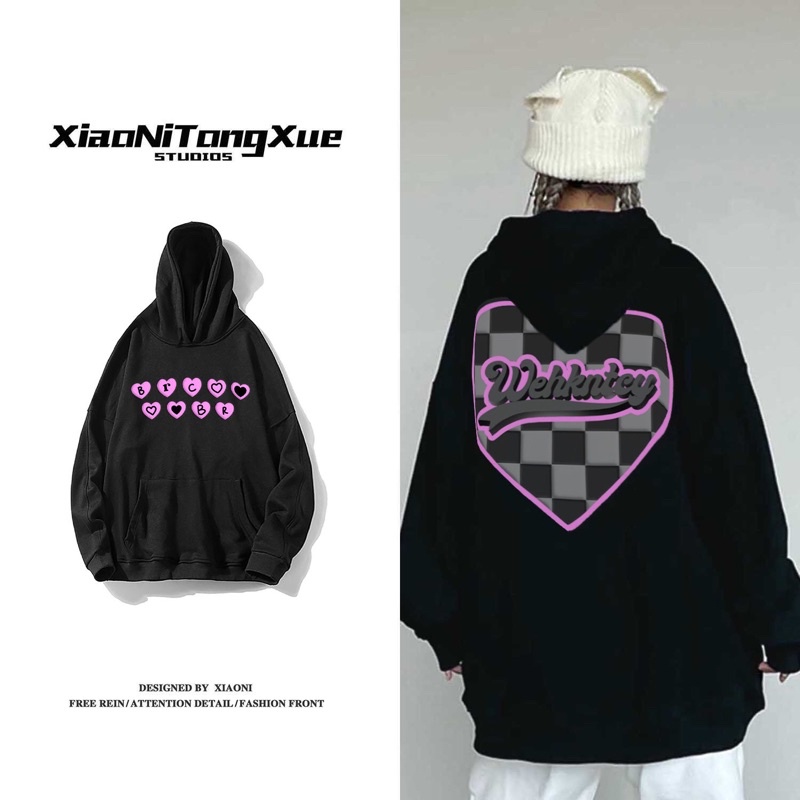[ORDER] ÁO HOODIE DA CÁ XIAONI M27-36 (bảng màu đen)