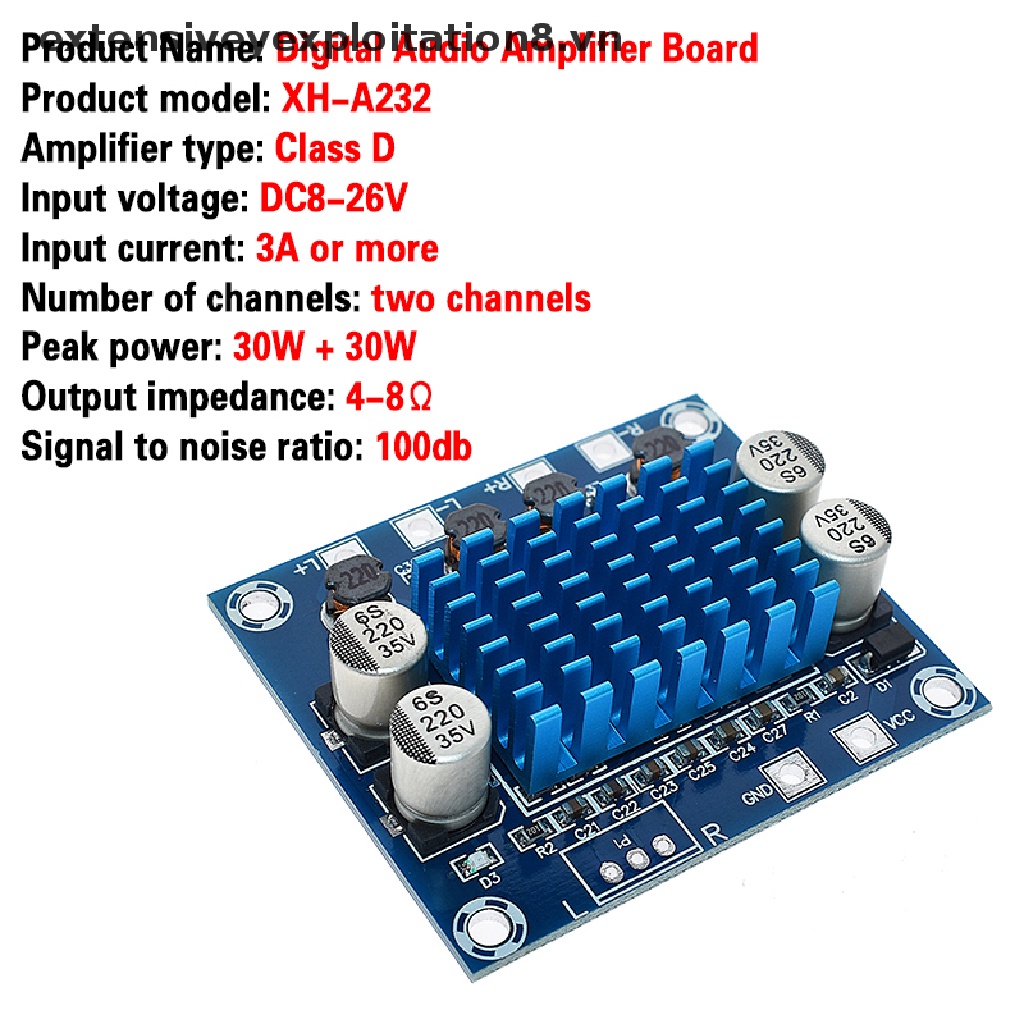 Bảng Mạch Khuếch Đại Âm Thanh Kỹ Thuật Số TPA3110 XH-A232 30W + 30W 2.0