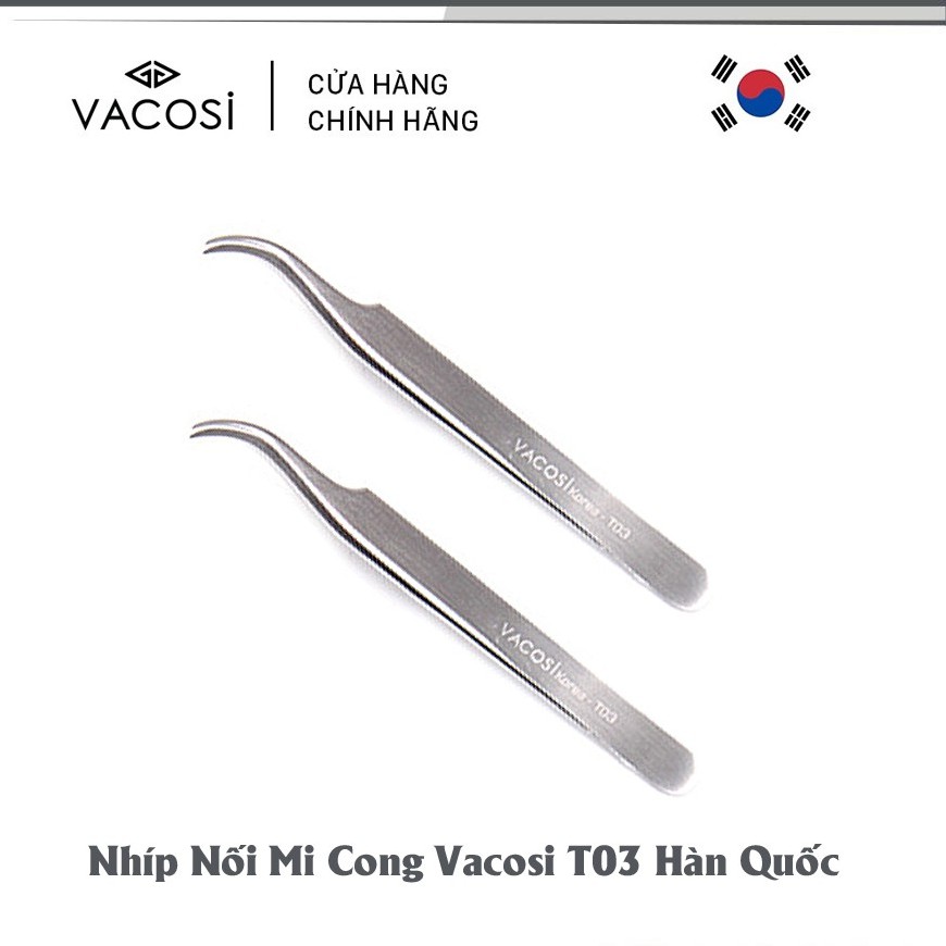 NHÍP NỐI MI CONG VACOSI CURVED TWEEZERS - T03