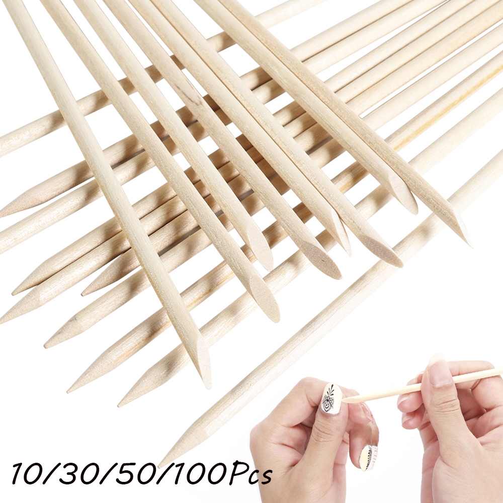 [Hàng mới về] Bộ 10/ 30/ 50/ 100 que gỗ làm móng chuyên dụng