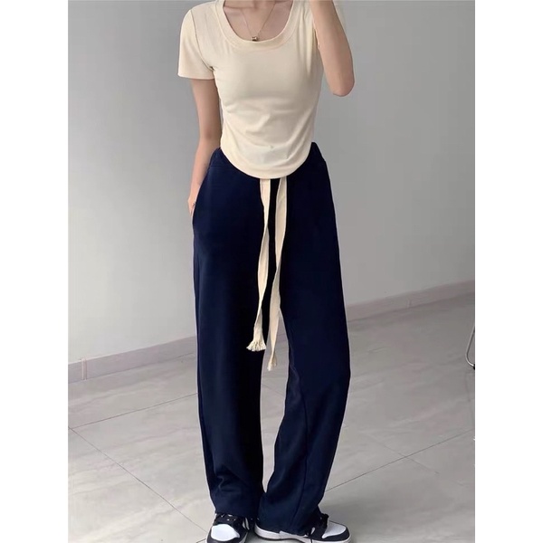 Áo phông vạt lệch ôm body siêu tôn dáng