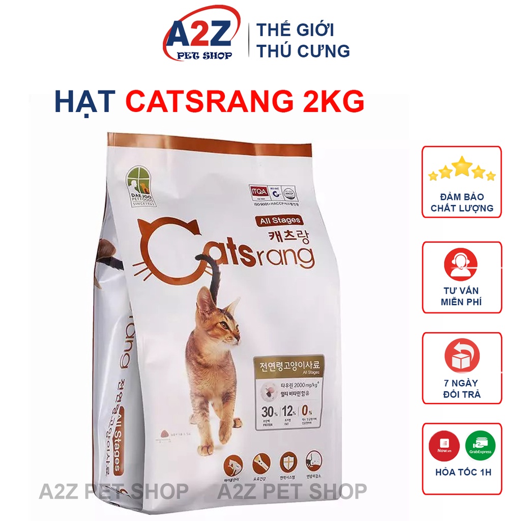 Catsrang 2kg, Thức Ăn Cho Mèo Dạng Hạt Thơm Ngon Bổ Dưỡng