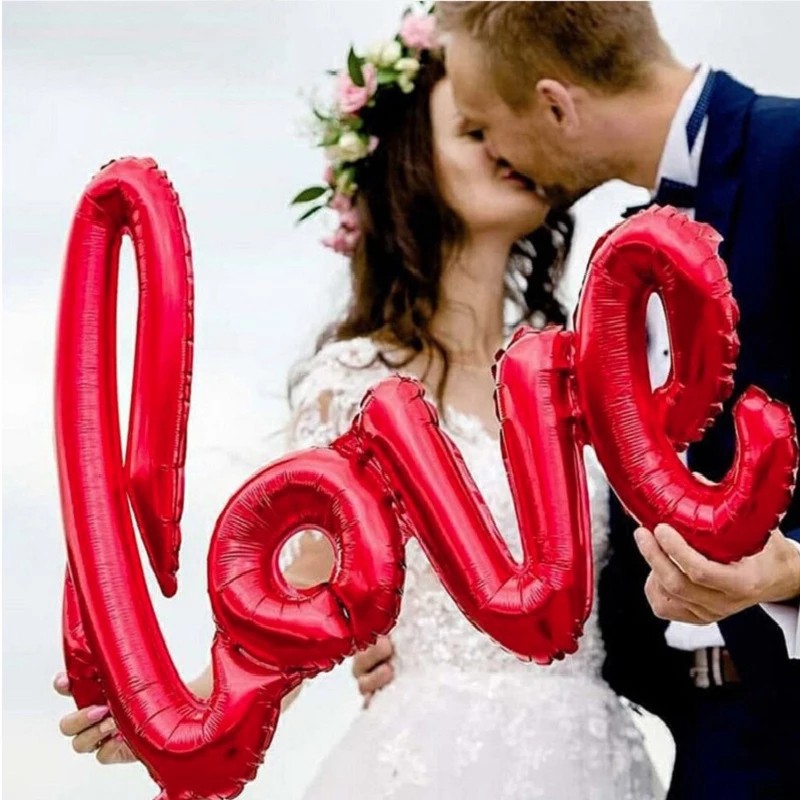 Bộ Bong Bóng Hình Trái Tim Trang Trí Tiệc