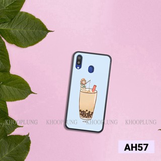 Ốp lưng Samsung M10 - M20 in hình trà sữa cute