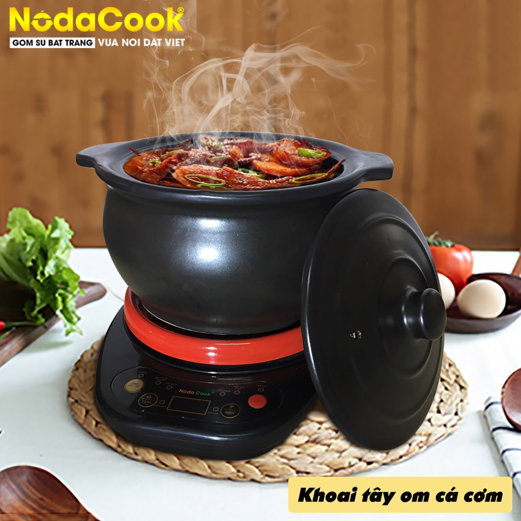 Nồi điện đa năng 3.3 lít NodaCook - Kho cá, nấu cháo, hầm canh