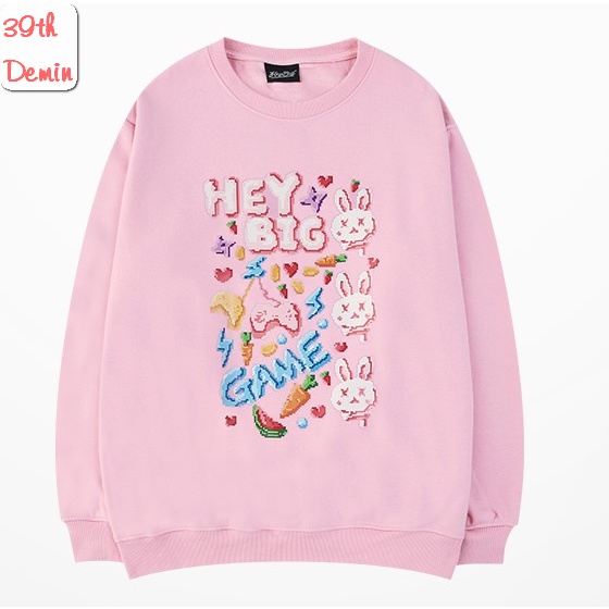 Áo nỉ HEY BIG Nelly phong cách Hồng Kông sweater unisex nam nữ Form rộng Free Size