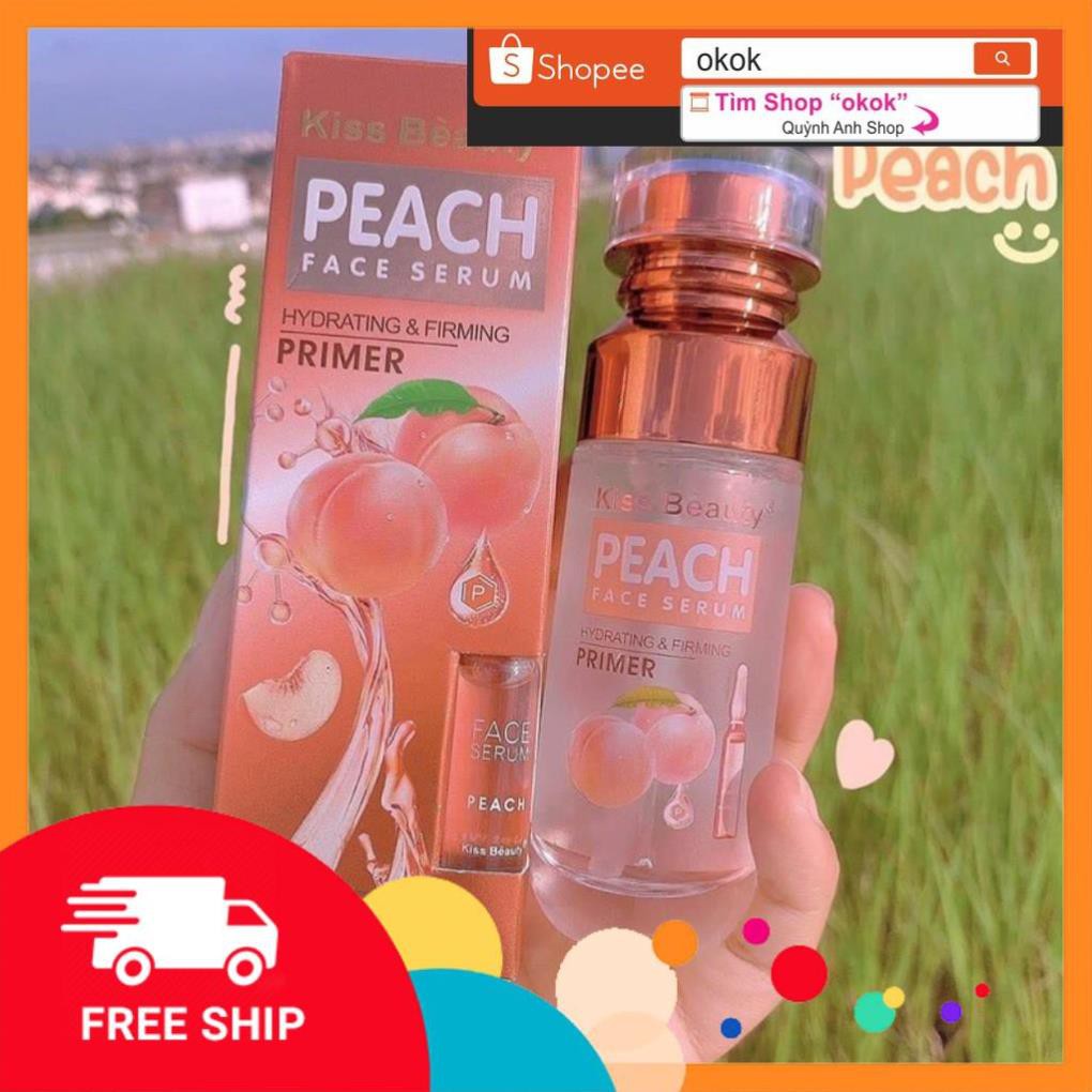 [FreeShip]  Kem lót dưỡng ẩm làm săn chắc tạo độ bóng Peach kissbeauty