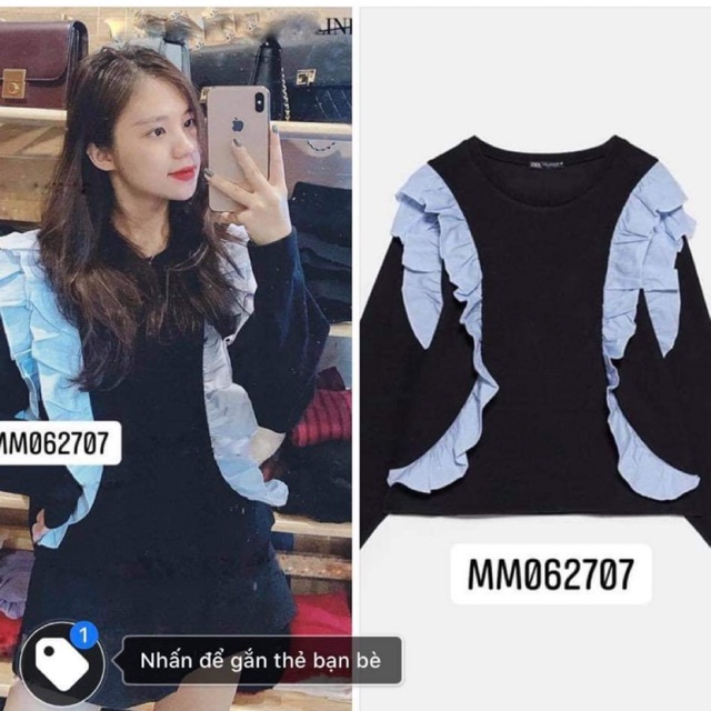 Áo nỉ zara new nguyên tag, sz s