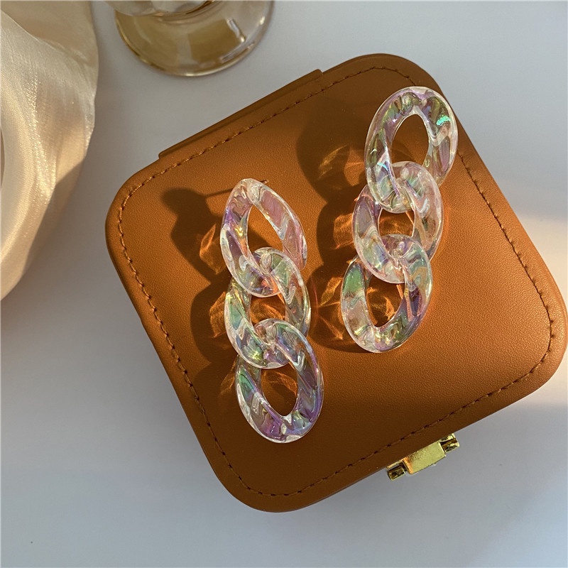 Khuyên Tai Acrylic Trong Suốt Dạ Quang Phong Cách Hàn Quốc Thời Trang Cho Nữ