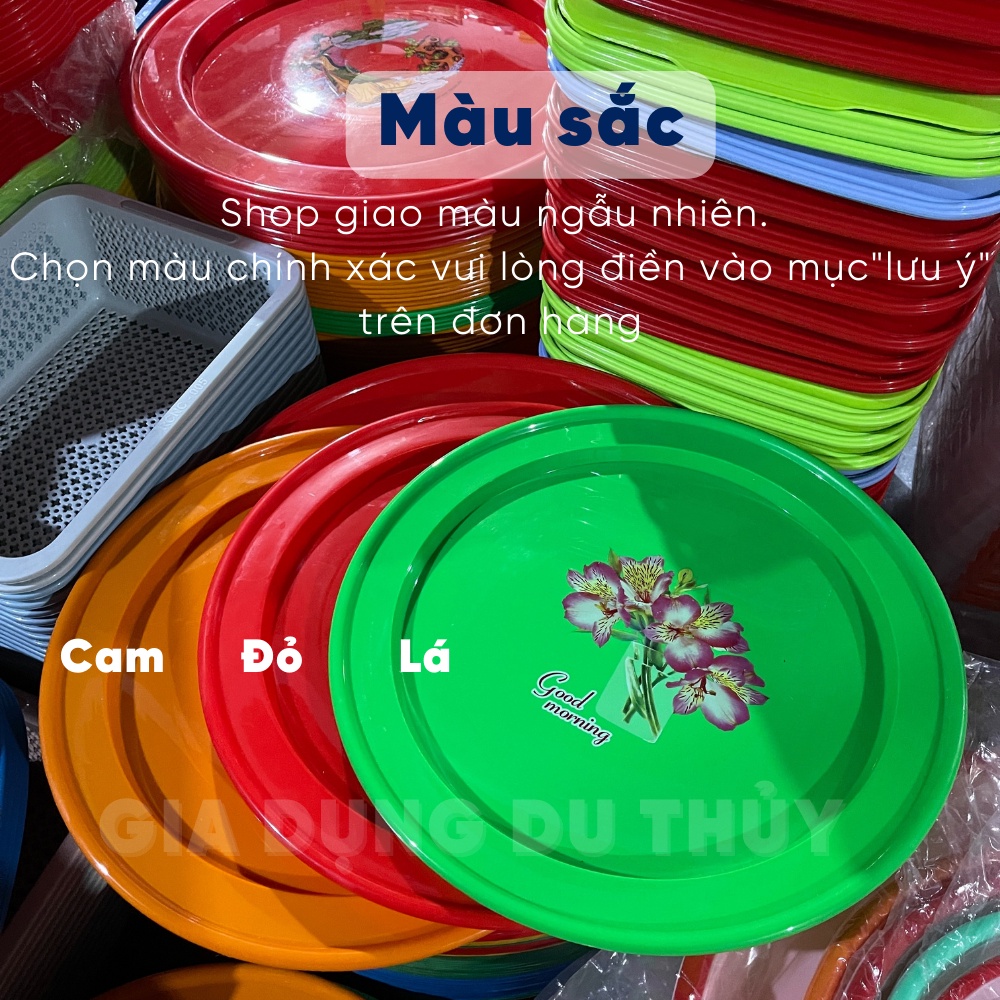 Mâm nhựa tròn lớn 50 cm nhựa Tý Liên dùng đựng cơm bưng nước - MÂM NHỰA TRÒN TÝ LIÊN