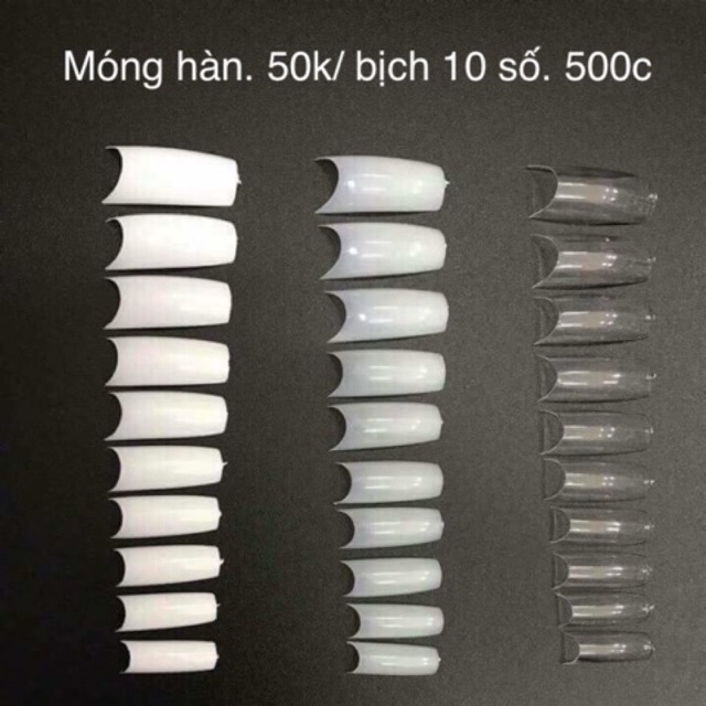 Móng tip hàn, móng nối phom vuông